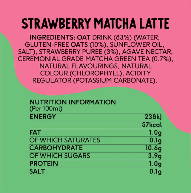 Matcha Latte z okusom jagode