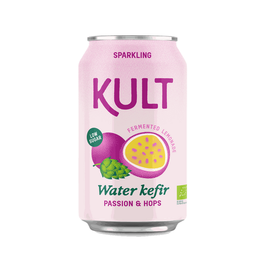 KULT vodni kefir Marakuja in hmelj, 330 ml