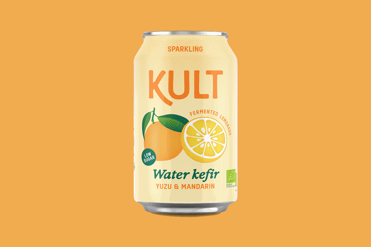 Kult Water Kefir, Yuzu & Mandarin, 330 ml