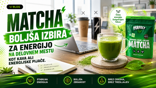 Matcha – boljša izbira za energijo na delovnem mestu kot kava ali energijske pijače