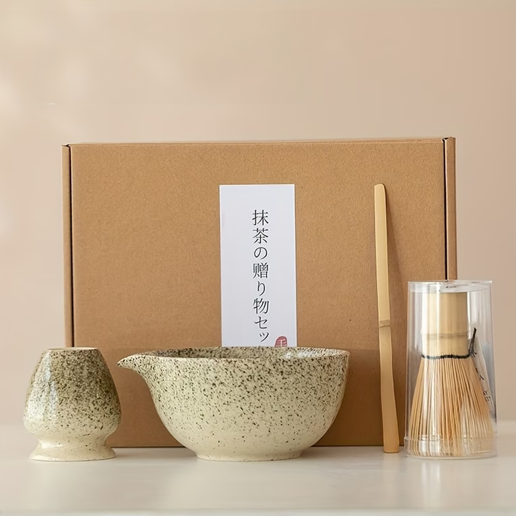 Japanese matcha tea set – 4-piece ceramic set