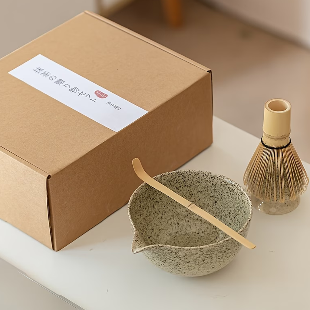Japanese matcha tea set – 4-piece ceramic set