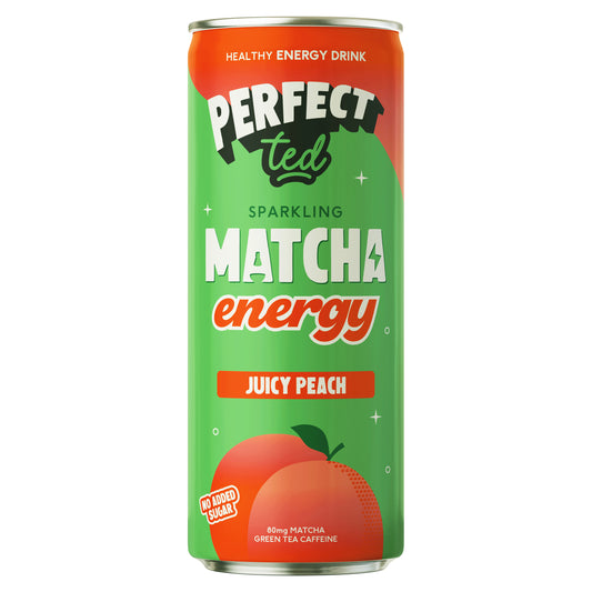 PerfectTed Matcha Energy Juicy Peach – Matcha energijska pijača z okusom sočne breskve