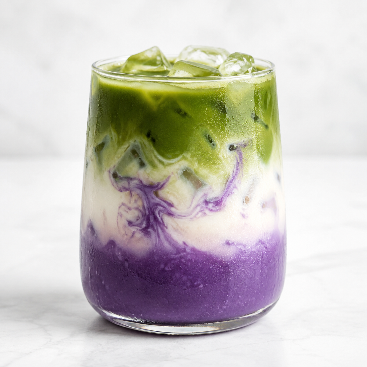 Ube in Matcha – vijolično-zelena kombinacija