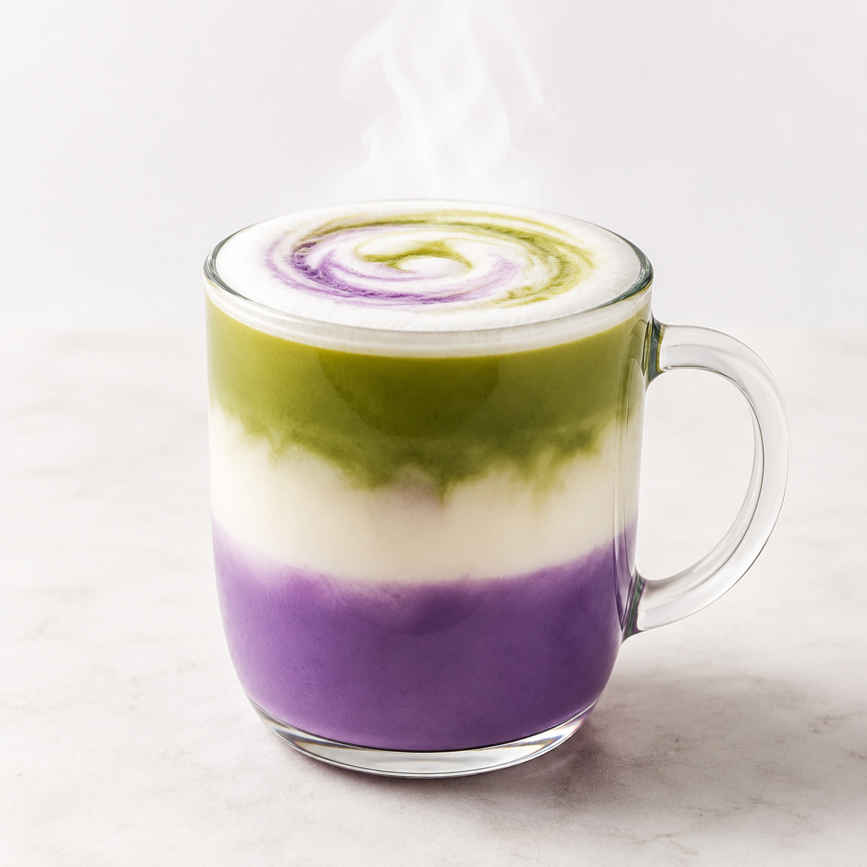 Ube in Matcha – vijolično-zelena kombinacija