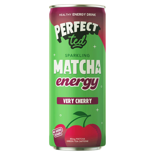 PerfectTed Matcha Energy Very Cherry – Matcha energijska pijača z okusom češnje