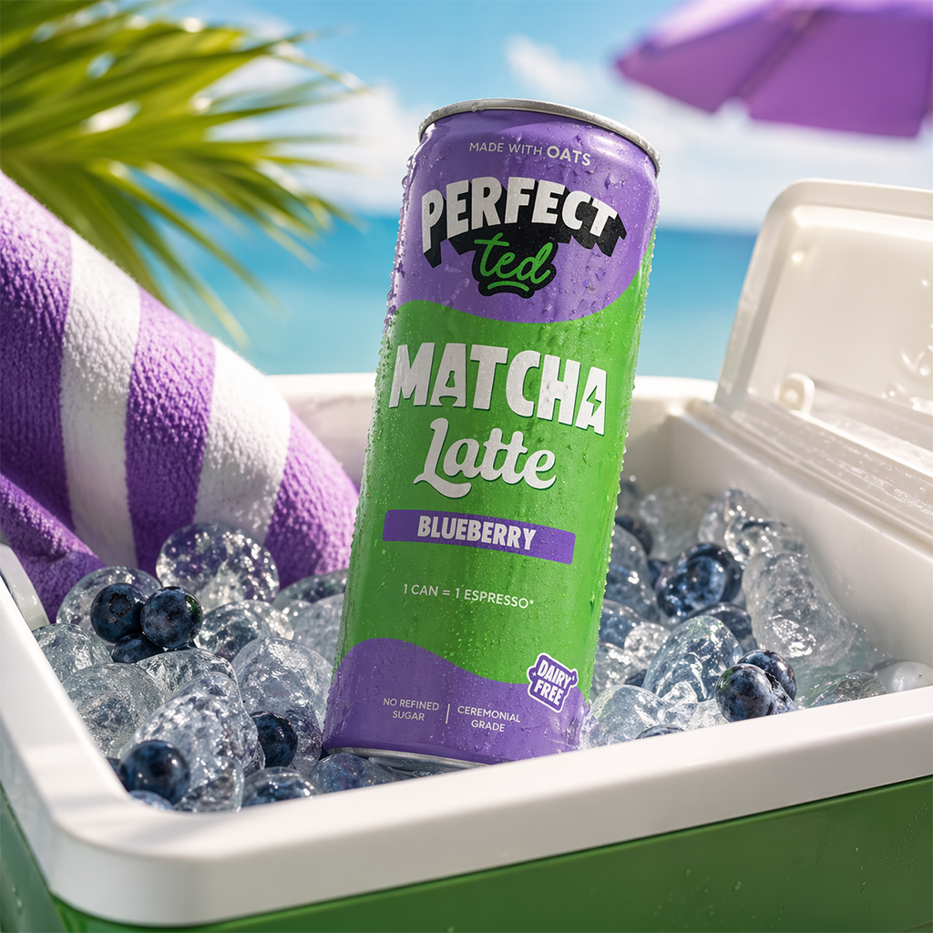 Blueberry Oat Matcha Latte