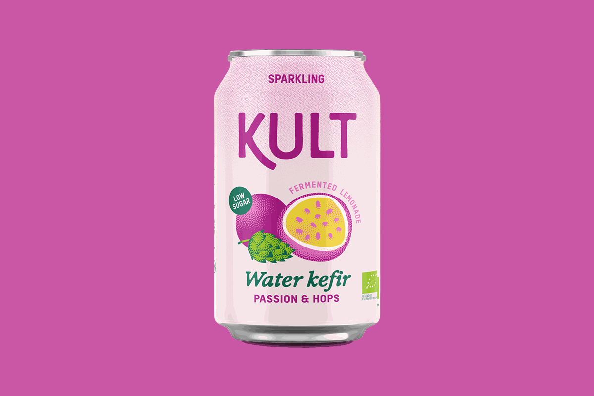 KULT vodni kefir Marakuja in hmelj, 330 ml